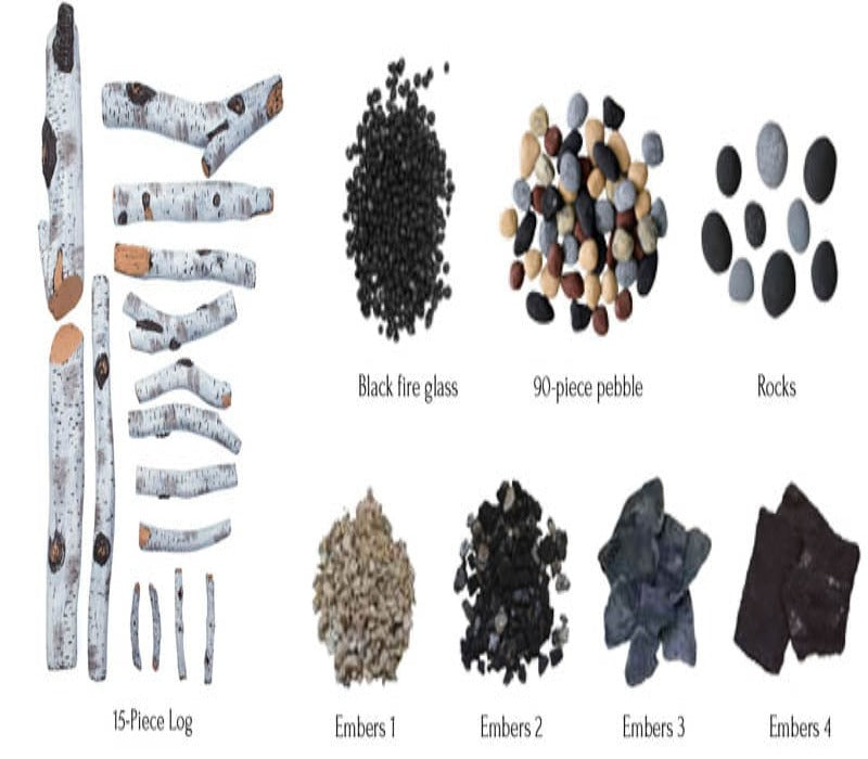 Amantii Designer Log Set Media Kits For Electric Fireplaces - Electric Fireplace Shop