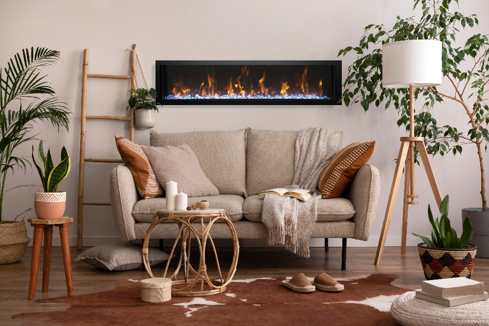 Amantii Panorama BI Slim: Smart Electric Fireplace: 5 Sizes Available - Electric Fireplace Shop