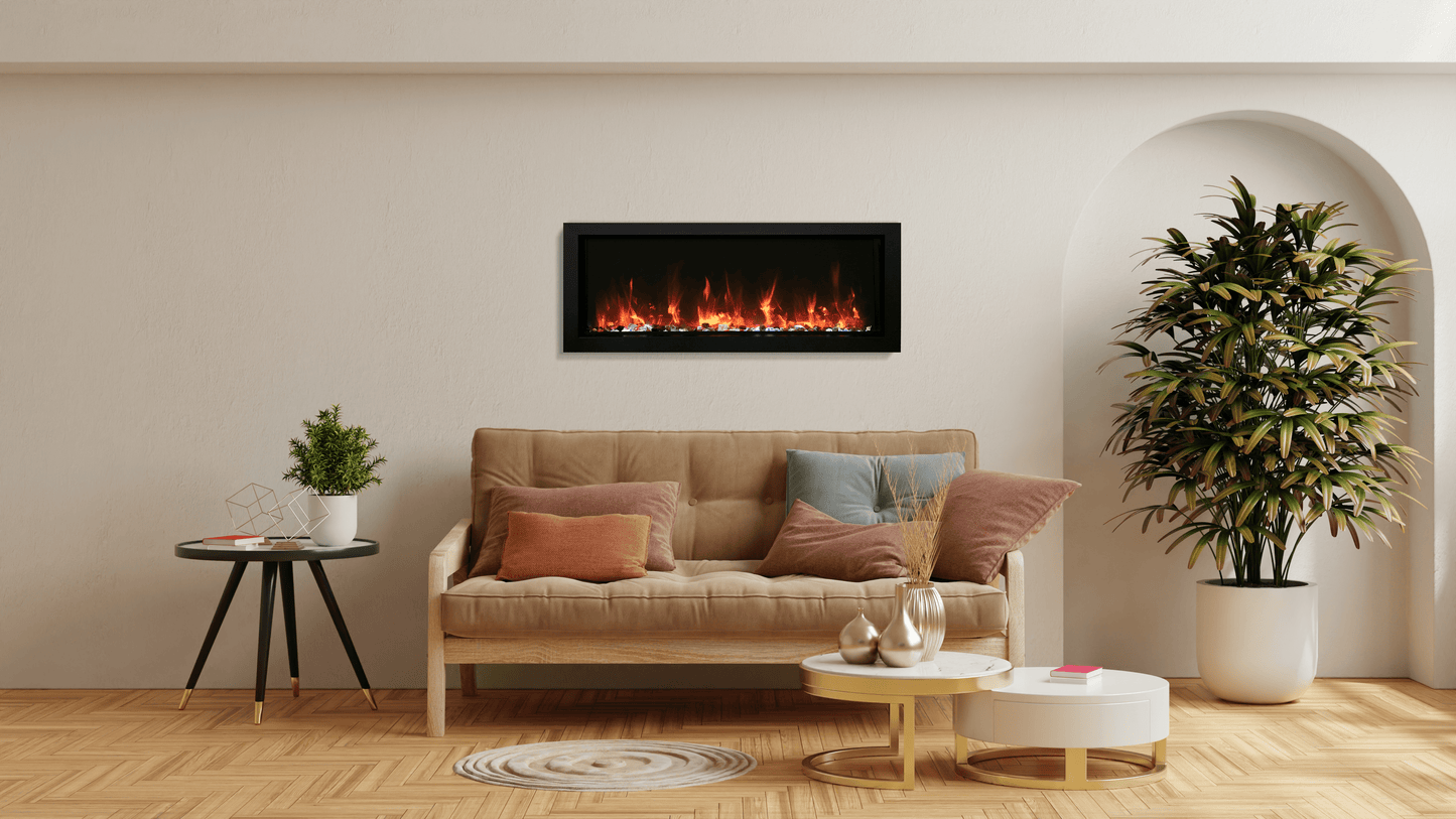 Amantii Panorama BI Slim: Smart Electric Fireplace: 5 Sizes Available - Electric Fireplace Shop