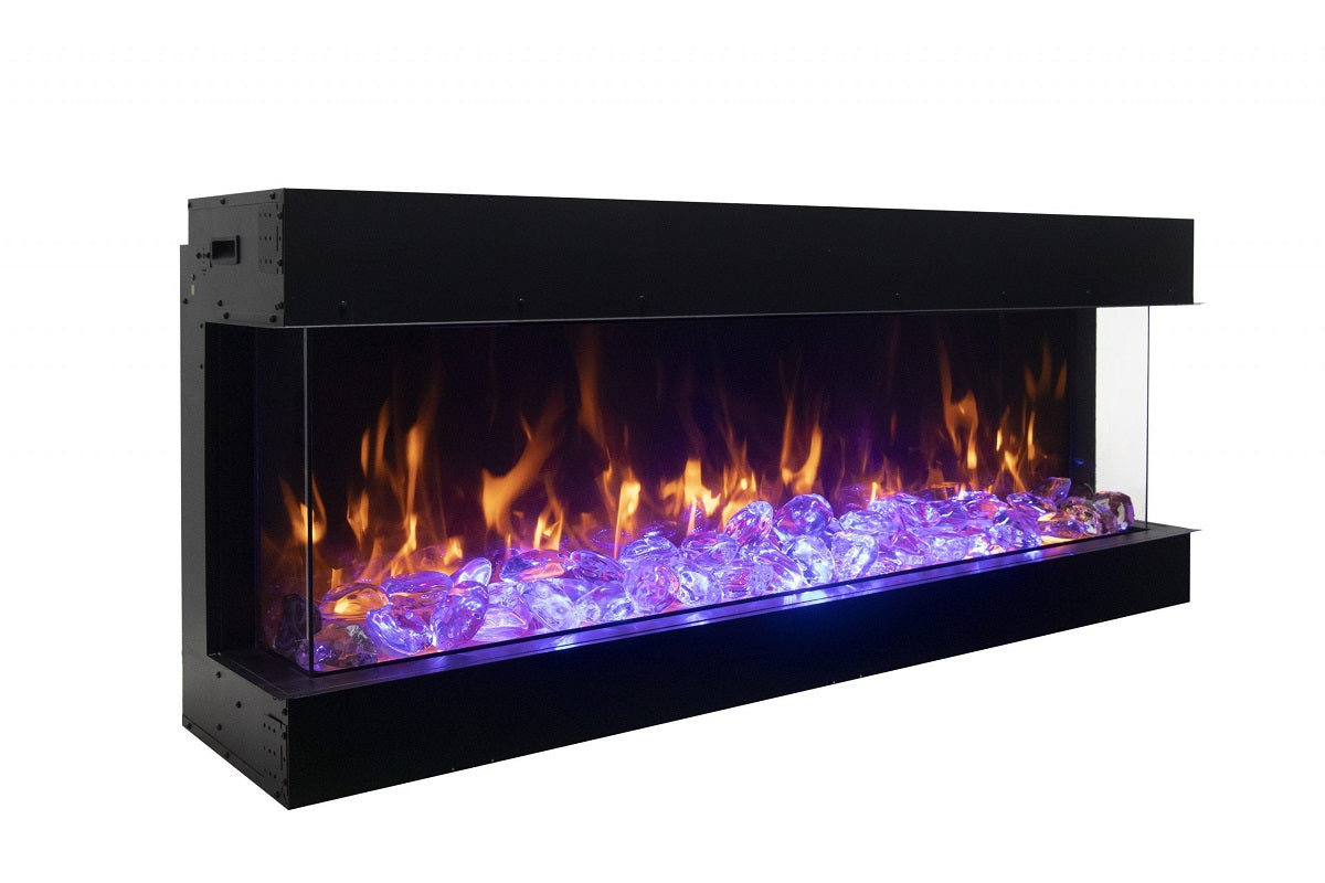 Amantii Tru View XL Deep: Smart, 3-Sided Built-In Electric Fireplace: Indoor/Outdoor - Electric Fireplace Shop