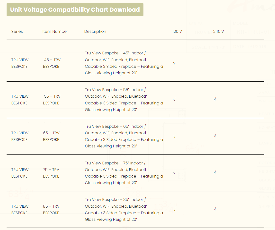 Amantii TruView Bespoke Smart Electric Fireplace - Electric Fireplace Shop