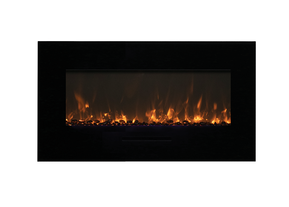 Amantii Wall Mount/Flush Mount Linear Electric Fireplace (WM-FM-BG Series) - Electric Fireplace Shop