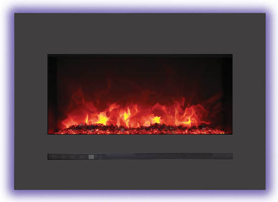 Sierra Flame 26" Built-In/Wall Mounted Electric Fireplace (WM-FML-26-3223-STL) - Electric Fireplace Shop