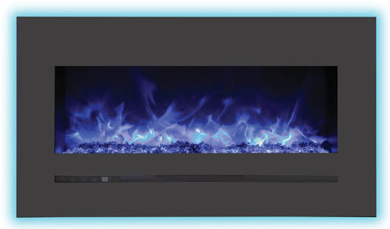 Sierra Flame 34" Built-In/Wall Mounted Electric Fireplace (WM-FML-34-4023-STL) - Electric Fireplace Shop