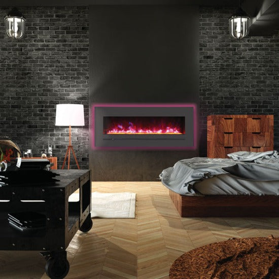 Sierra Flame 48" Built-In/Wall Mounted Electric Fireplace (WM-FML-48-5523-STL) - Electric Fireplace Shop