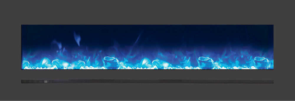 Sierra Flame 60" Built-In/Wall Mounted Electric Fireplace (WM-FML-60-6623-STL) - Electric Fireplace Shop