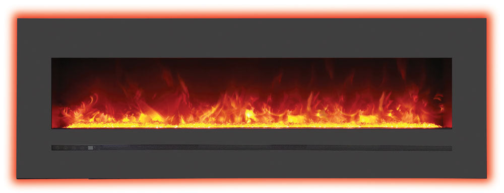 Sierra Flame 60" Built-In/Wall Mounted Electric Fireplace (WM-FML-60-6623-STL) - Electric Fireplace Shop