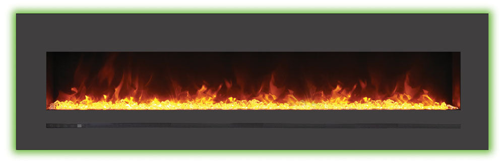 Sierra Flame 72" Built-In/Wall Mounted Electric Fireplace (WM-FML-72-7823-STL) - Electric Fireplace Shop