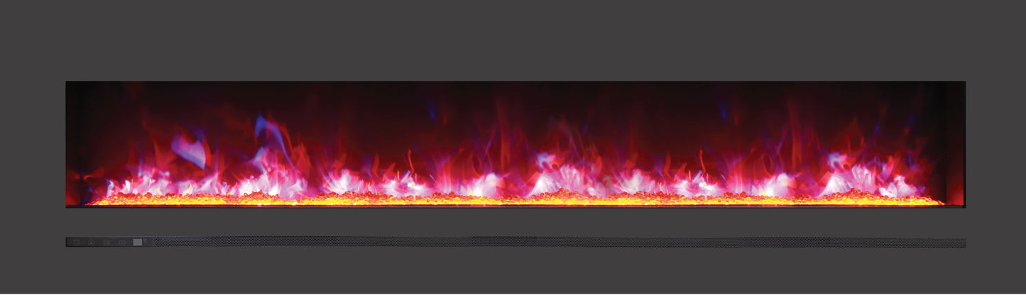 Sierra Flame 72" Built-In/Wall Mounted Electric Fireplace (WM-FML-72-7823-STL) - Electric Fireplace Shop