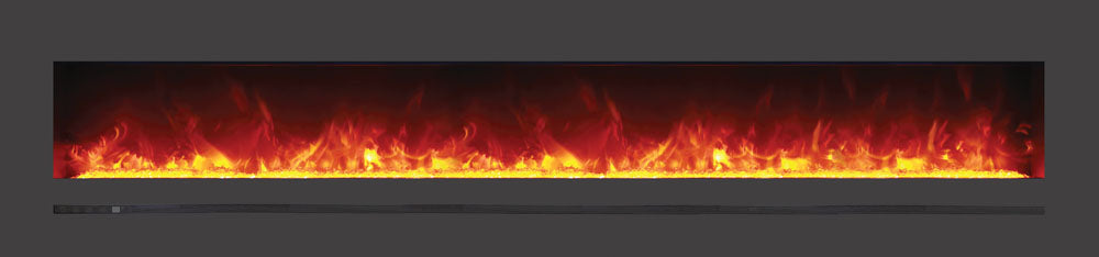 Sierra Flame 88" Built-In/Wall Mounted Electric Fireplace (WM-FML-88-9623-STL) - Electric Fireplace Shop