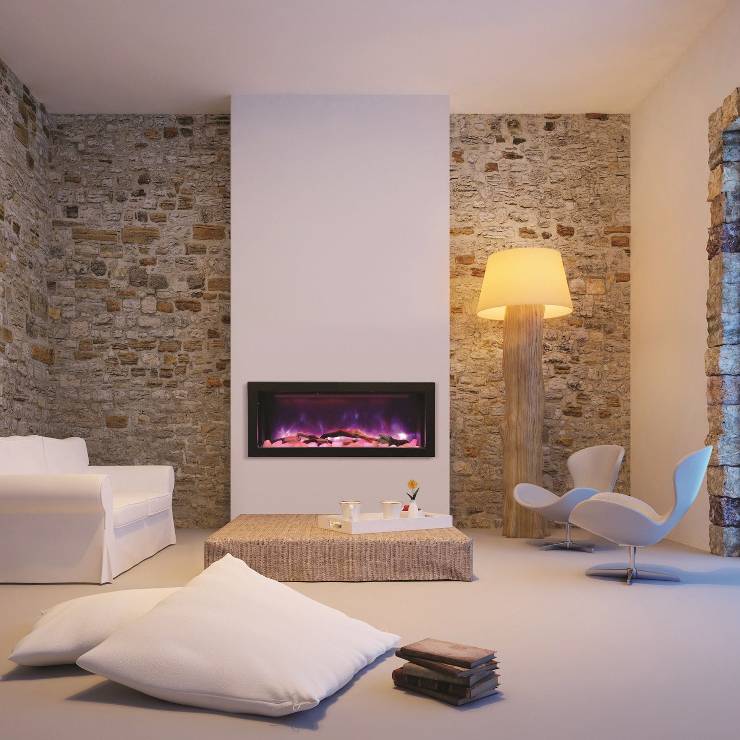 Amantii 40" Indoor/Outdoor Built-In Electric Fireplace (BI-40-DEEP) - Electric Fireplace Shop