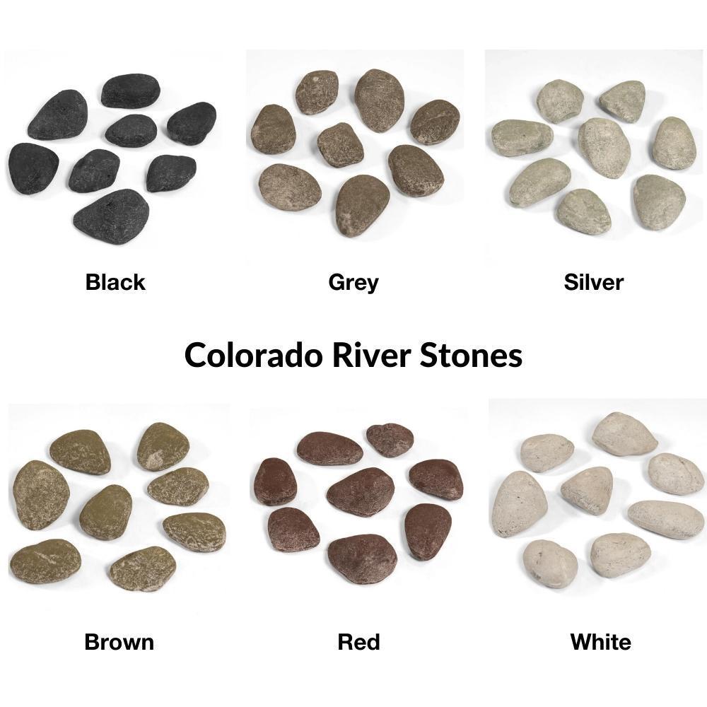 MODERN FLAMES- COLORADO RIVER STONES FOR FIREPLACES - Electric Fireplace Shop