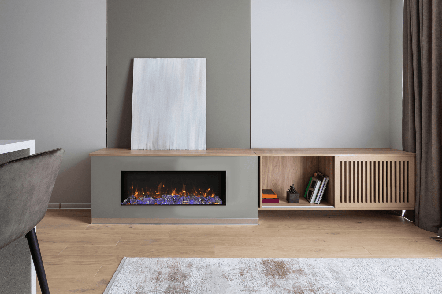 Amantii Panorama BI Slim: Smart Electric Fireplace: 5 Sizes Available - Electric Fireplace Shop
