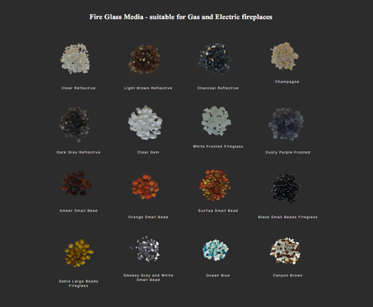 Amantii Fireglass Media For Electric And Gas Fireplaces - Electric Fireplace Shop