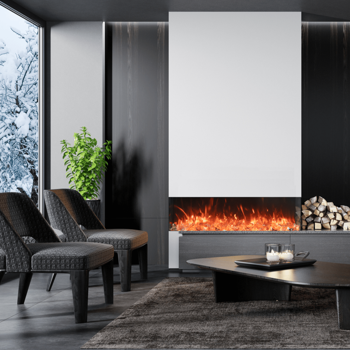 Amantii TruView Bespoke Smart Electric Fireplace - Electric Fireplace Shop