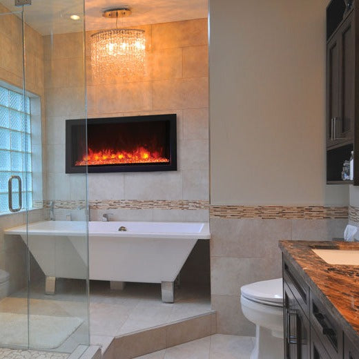 Remii Extra Slim Indoor/Outdoor Frameless Built In Electric Fireplace - Electric Fireplace Shop